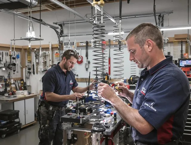 Garage door spring repair service by Bedford Garage Door Repair in Bedford